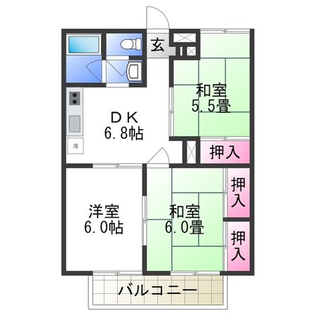 モアクレスト綾園の物件間取画像